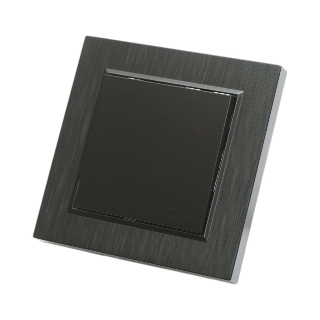 Interruttore da incasso per scale nero 220V, 10AX, ABS 80x80mm
