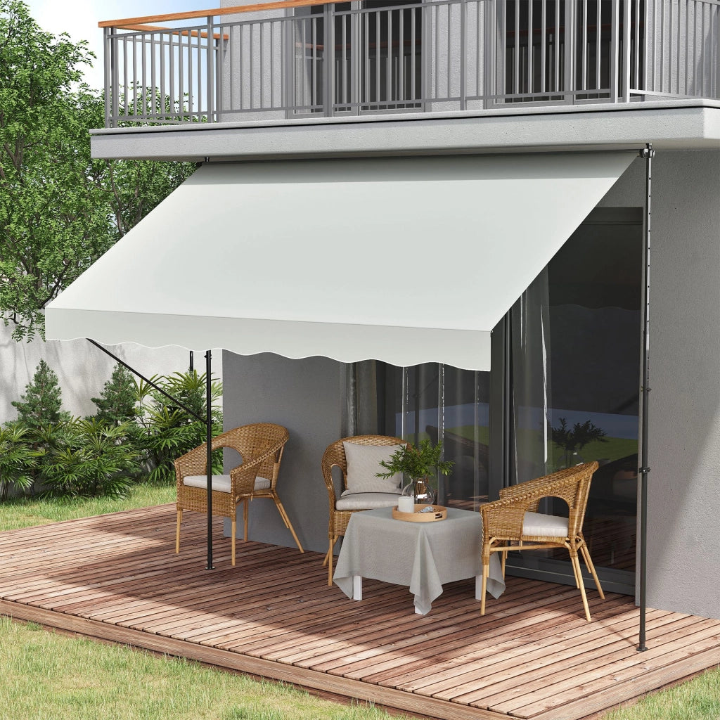 Tenda da Sole Retrattile Manuale 300x175x210-310 cm con Manovella Protezione UV40+ ¨C Xylo ¨C Crema