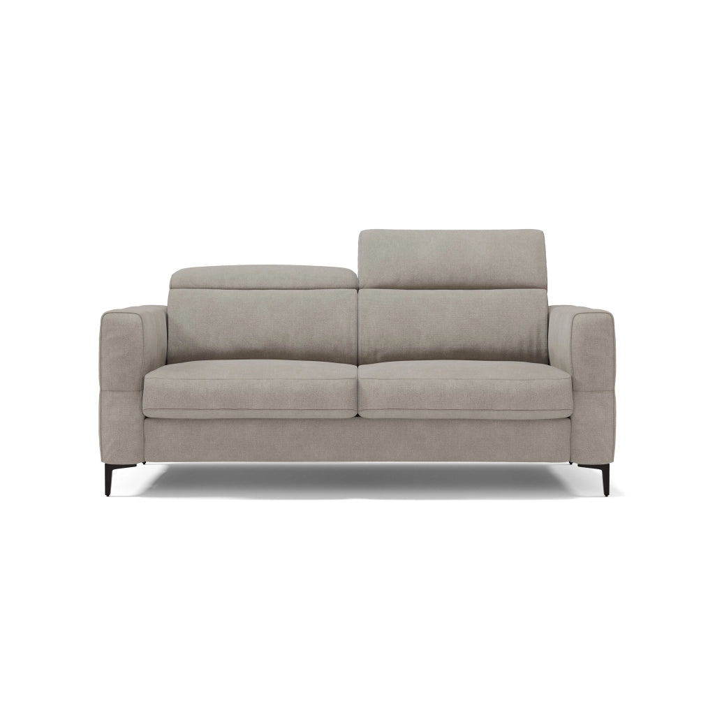 Gardenia Divano letto materasso alto 18 cm con poggiatesta reclinabili e rivestimento impermeabile T02 218 cm (mat. 160x197) grigio chiaro
