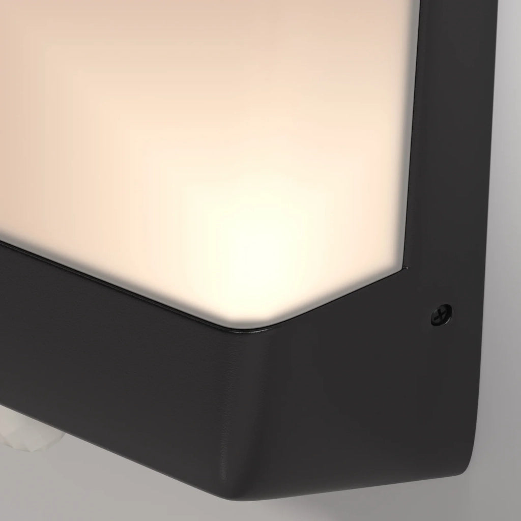 Maytoni Applique moderna Row 1 luce LED integrato IP44 grafite alluminio diffusore vetro opaco