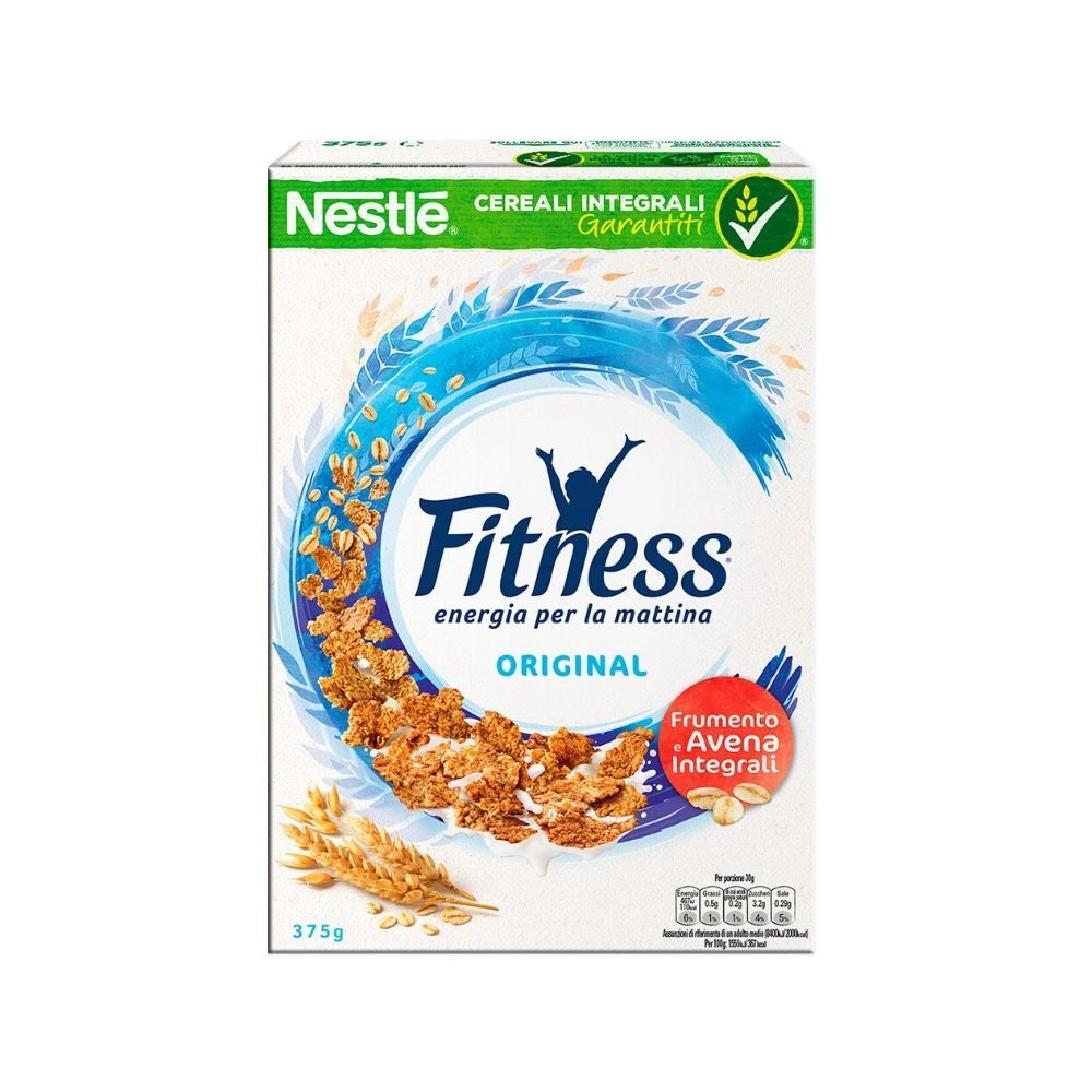 Nestle' fitness original cereali fiocchi di frumento integrale multipack da 6 confezioni da 375 grammi ciascuna
