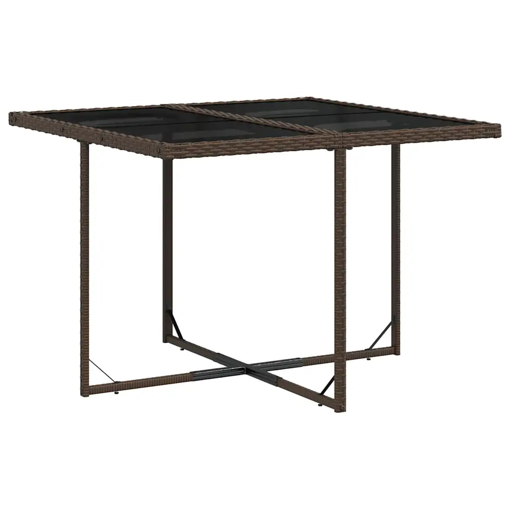 Set da Pranzo da Giardino 9pz con Cuscini Marrone in Polyrattan 3211377