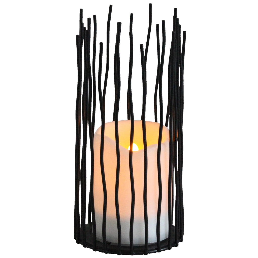 Lampada LED decorativa NYBORG 22cm nera IP44 a pile