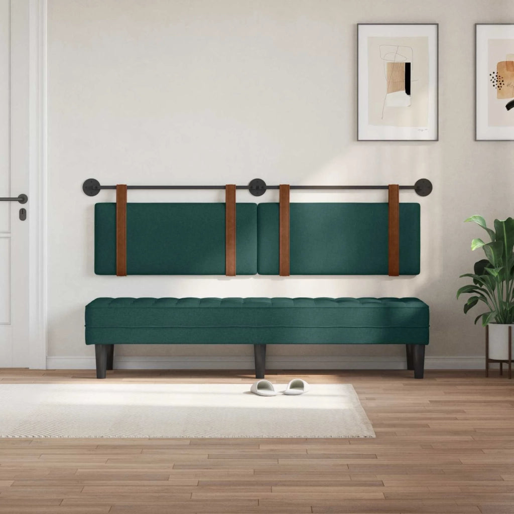 Testiera | Testata sospesa Verde Scuro PU Antico