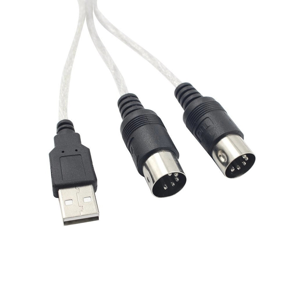 Trade Shop - Cavo Usb Interfaccia Midi Adattatore In Out Pc Audio Tastiera/expander -