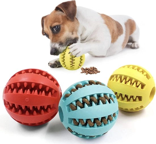 Tre Pezzi Giocattolo per Cane Dispensatore di Palline 4,8 cm Giocattolo Interattivo per Cane Giocattolo per Cane per Boredom Giocattolo a Rompicapo per Cane Giocattolo per Pulire i Denti e Cacciare il Cane Giocattolo di Esercizio per Cane