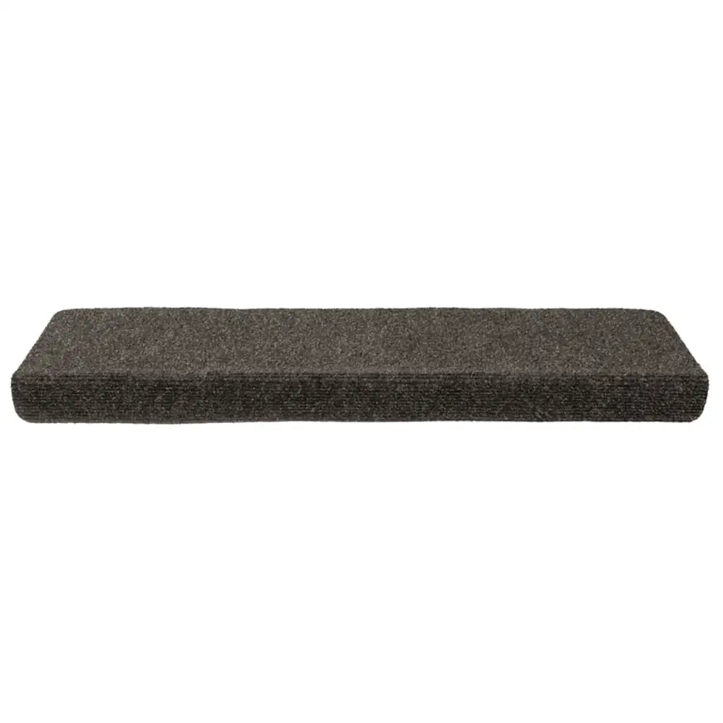 Tappetini per scale autoadesivi 30 pz 65x21x4 cm Antracite Bordo rettangolare 3365699