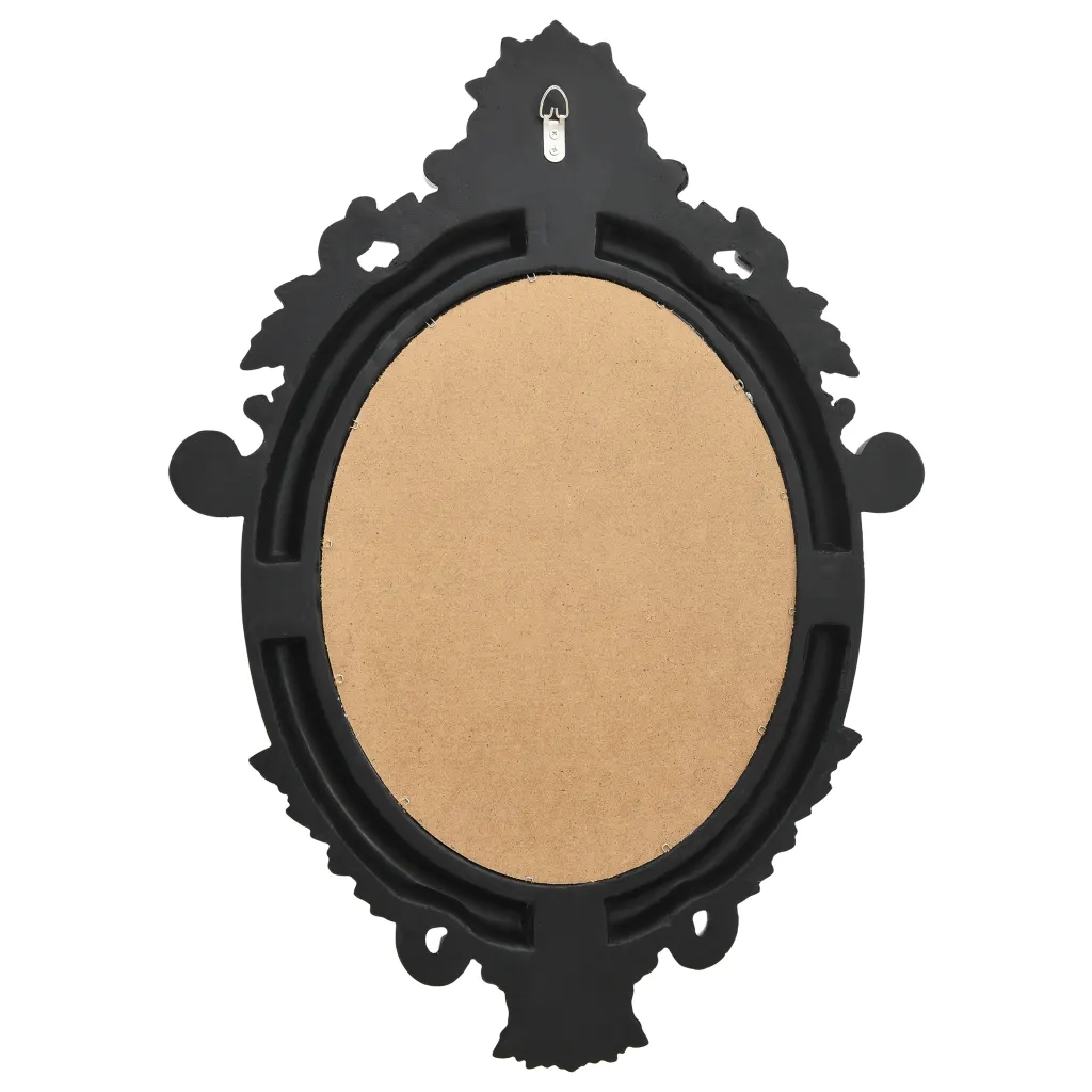 Specchio da Parete Stile Castello 56x76 cm Nero 320359