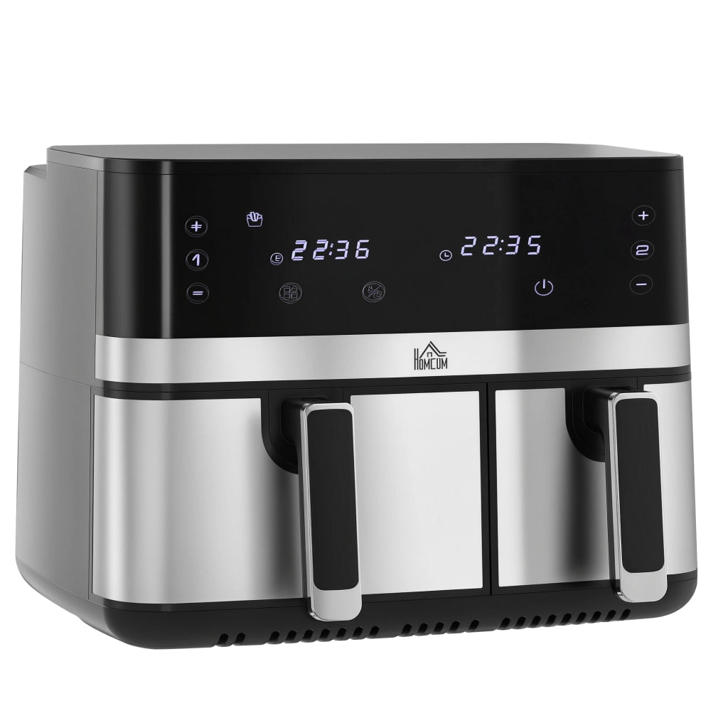 Friggitrice ad aria 2700W ¨C Xylo ¨C 8 programmi, 41,8x39,2x31,1 cm, nero e argento