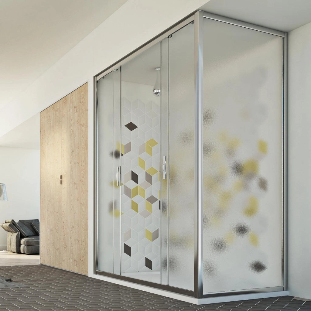 Box Doccia 75x140 CM H198 stampato C mod. Young Duo 2 Ante