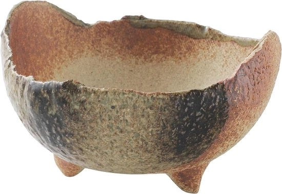 Vaso Bonsai a forma di mezzaluna rustica 12 cm - manufatto artigianale giapponese - verde sabbia - piante da giardino - vaso decorativo per fiori - vaso da giardino esterno