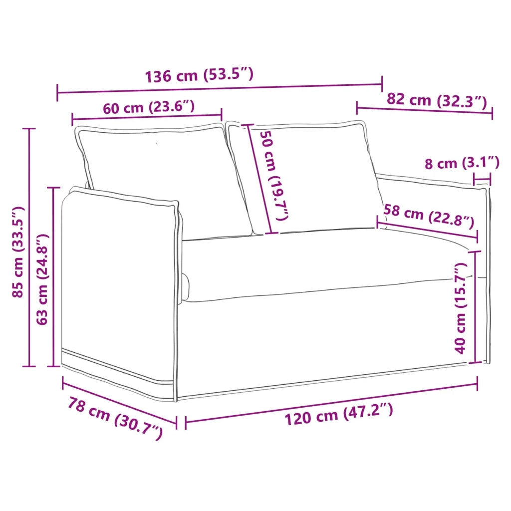 Set di divani 2 pcs Verde Scuro 136 x 82 x 85 cm Tessuto 3407526