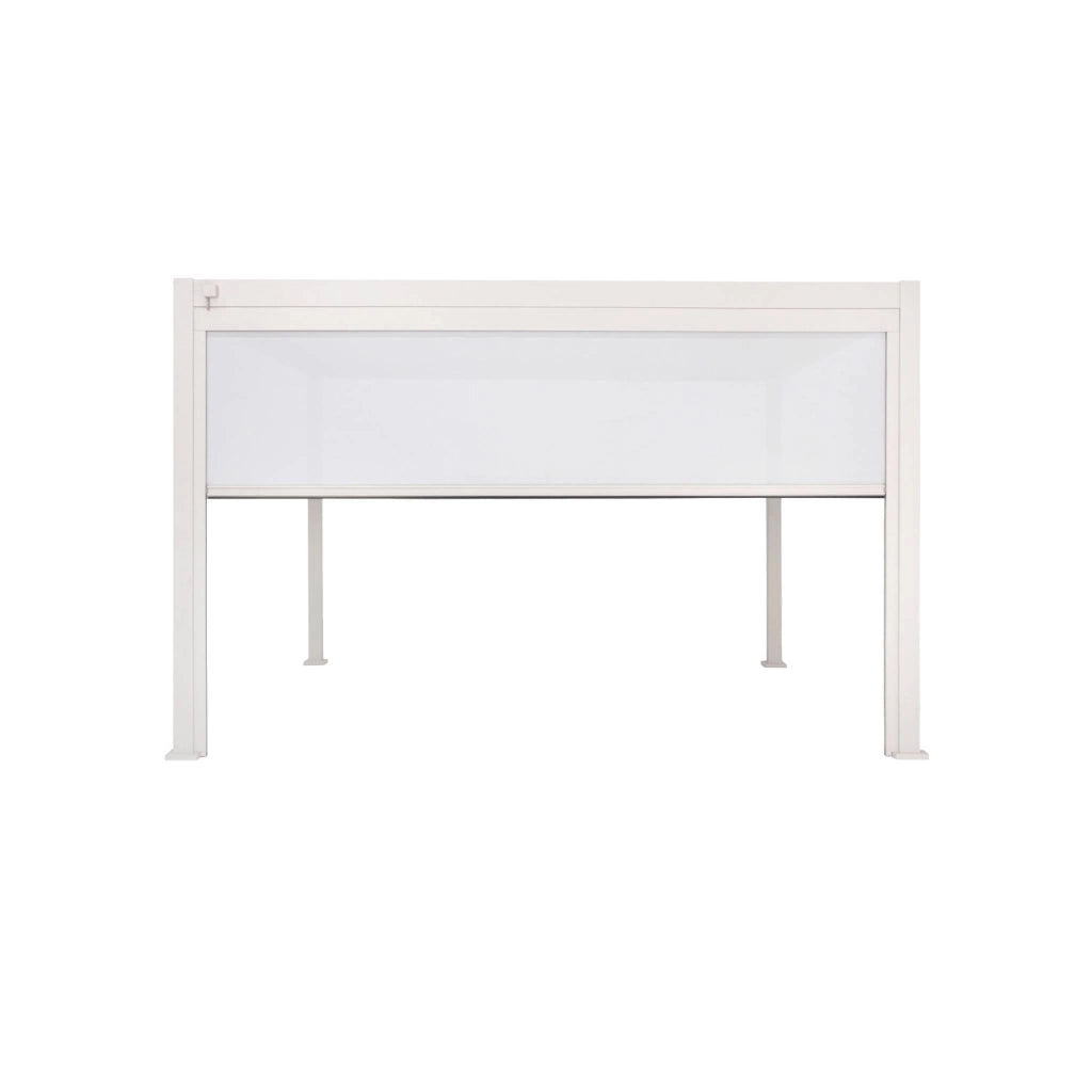 tenda laterale avvolgibile alluminio e textilene per pergola, 4m ,