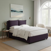 Formby, Letto Matrimoniale Sfoderabile Made in Italy, Viola