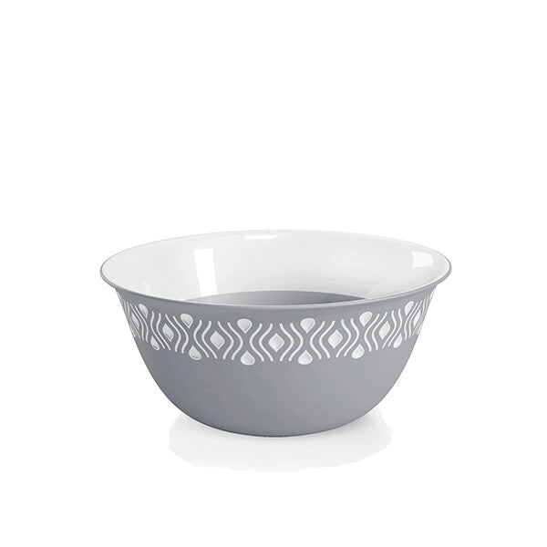 Ciotola Insalatiera in Plastica Tosca Bianco Grigio 19 cm Stefanplast