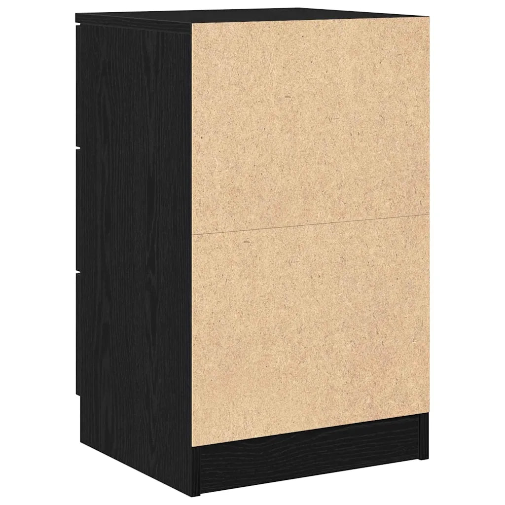 Armadio da Notte Rovere Nero 40 x 65 x 65 cm Legno multistrato 862767