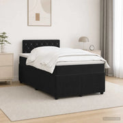 Letto box spring con materasso Nero 120 x 190 cm Velluto 3451633