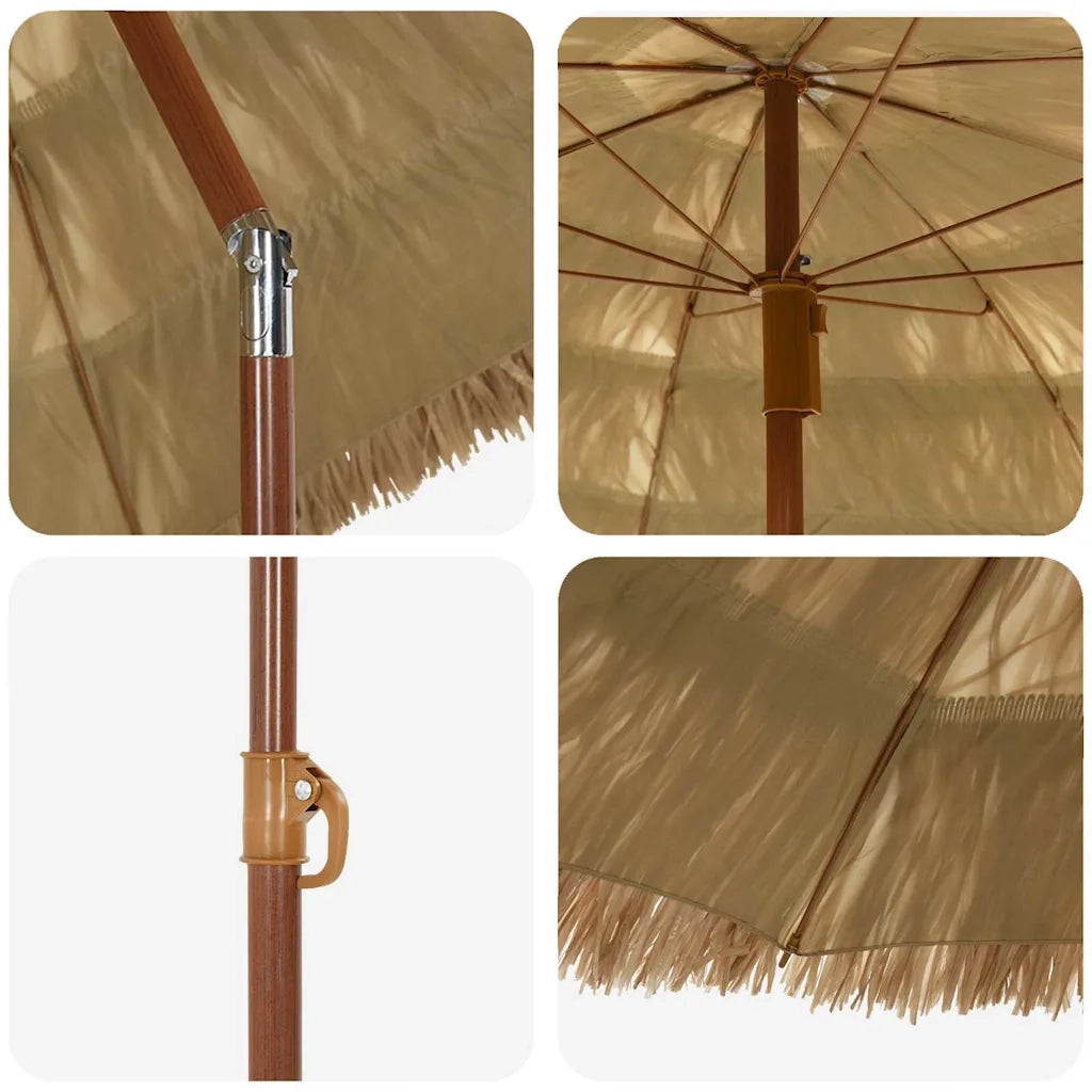Ombrello da giardino Naturale 160 x 160 x 196 cm 42006673