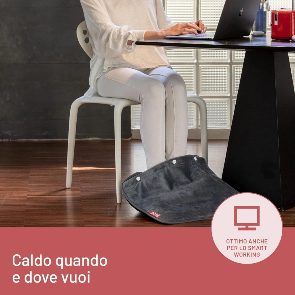 Imetec IntellisenseFeet Scaldapiedi, Tecnologia intellisense, Tessuto morbido, 5 temperature, Autospegnimento, Dispositivo sicurezza electro block, Rivestimento lavabile in lavatrice, 48x50 cm