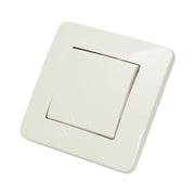 Interruttore semplice da incasso bianco 220V, 10AX, PC 80x80mm