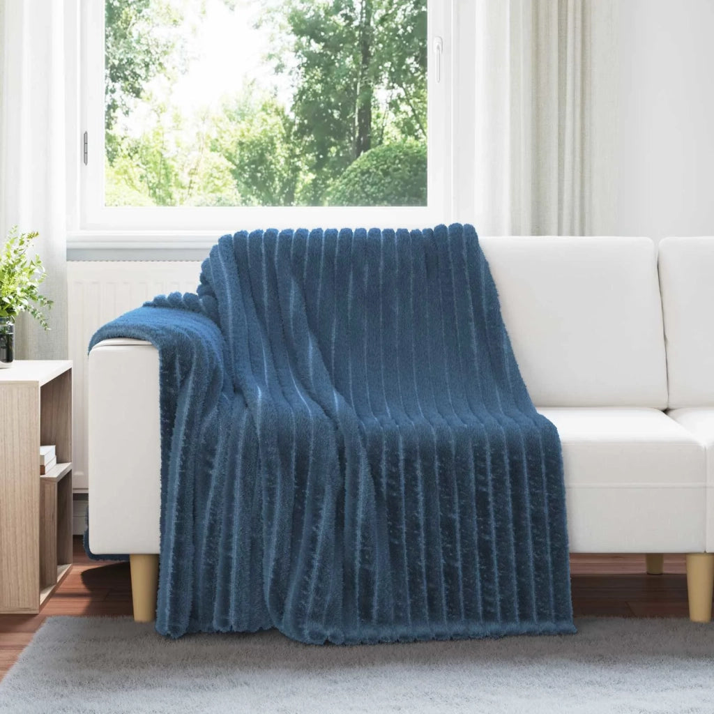 Coperta Blu navy 200 x 150 cm Panno 42016838