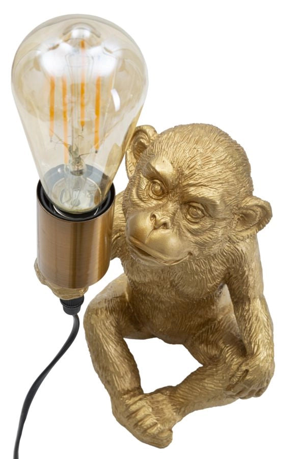 Lampada da Tavolo Monkey 17x14,5x25 cm in Poliresina