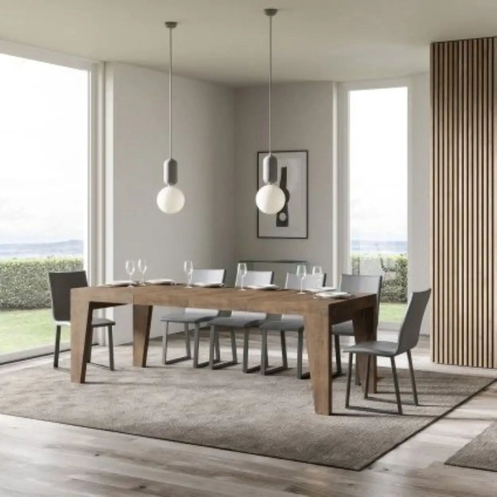 Tavolo allungabile 120/224x90 cm Naxy Premium colore noce