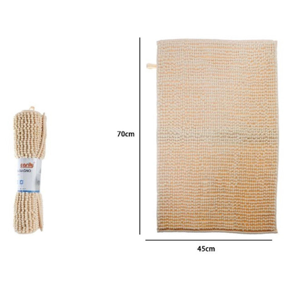 Trade Shop - Tappeto Tappetino Antiscivolo Per Arredo Bagno 45 X 70 Cm Colore Arancio 79918 -