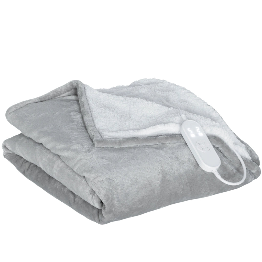 Coperta Elettrica Riscaldabile ¨C Minimal ¨C Grigia 180x130 cm