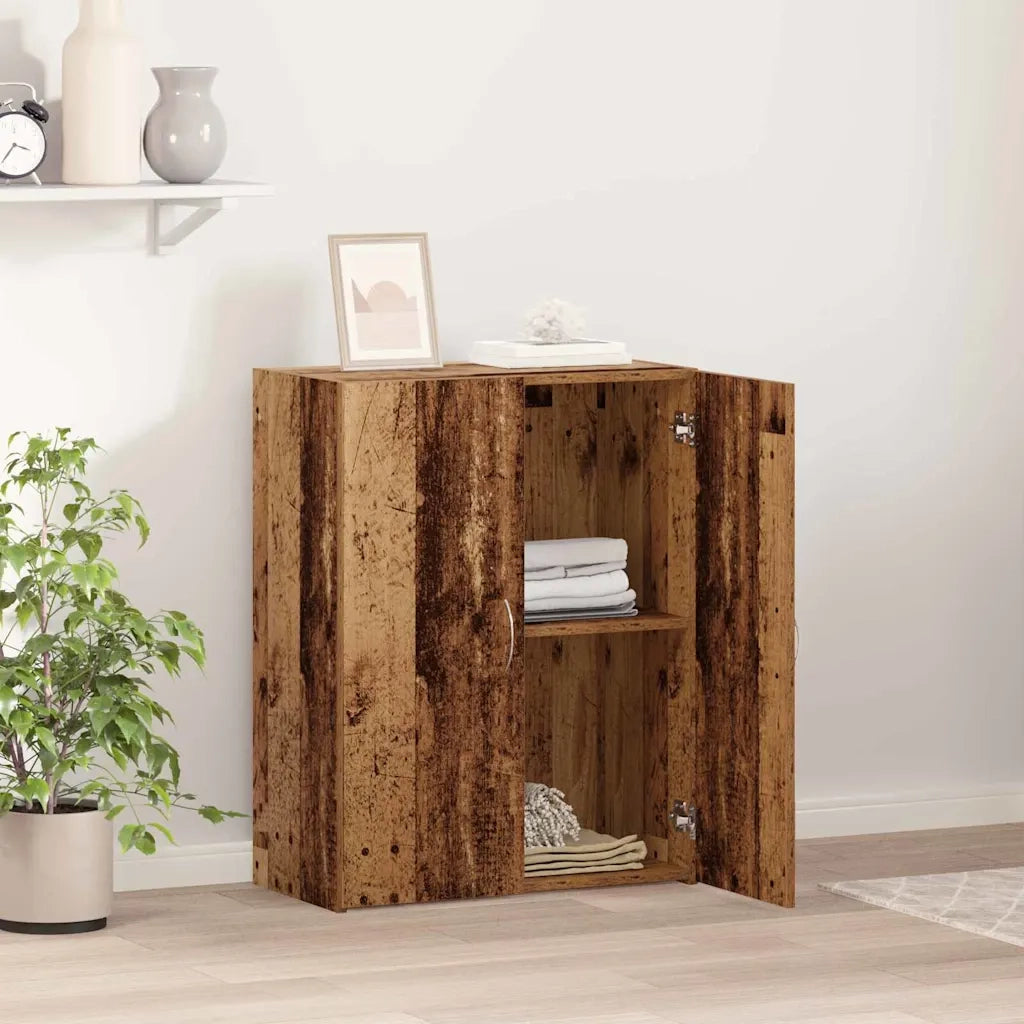 Mobile per Ufficio con porta Rovere Nero 70 x 32 x 77.5 cm 869120