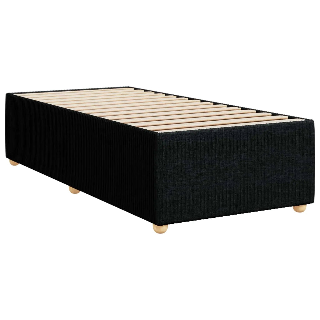 Letto box spring con materasso Nero 80 x 200 cm Tessuto 3451337