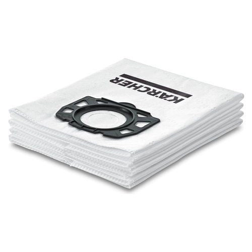 Karcher 2.863-006.0 Sacchetti Filtro in Vello per Aspiratori WD4 WD5 WD6 MV4 MV5 MV6 Confezione 4 Pezzi