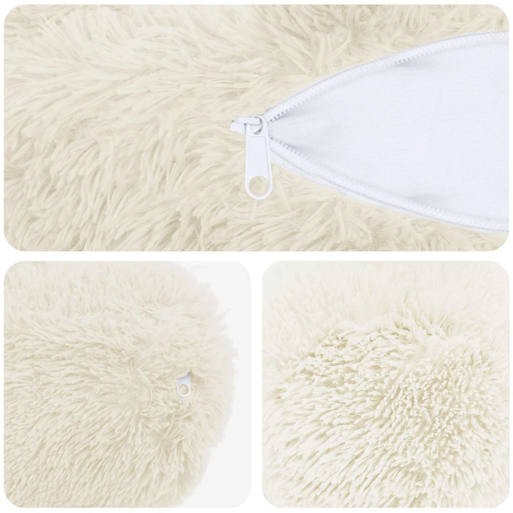 Federa 6 pcs HEERLEN Bianco Ø 15 x 40 cm Fleece PV 923392