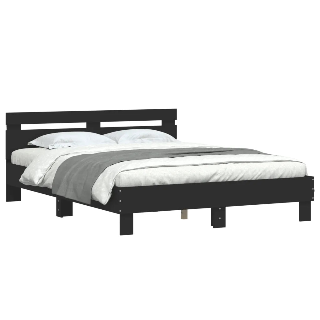 Giroletto con LED senza Materasso Nero 150x200 cm 3207540