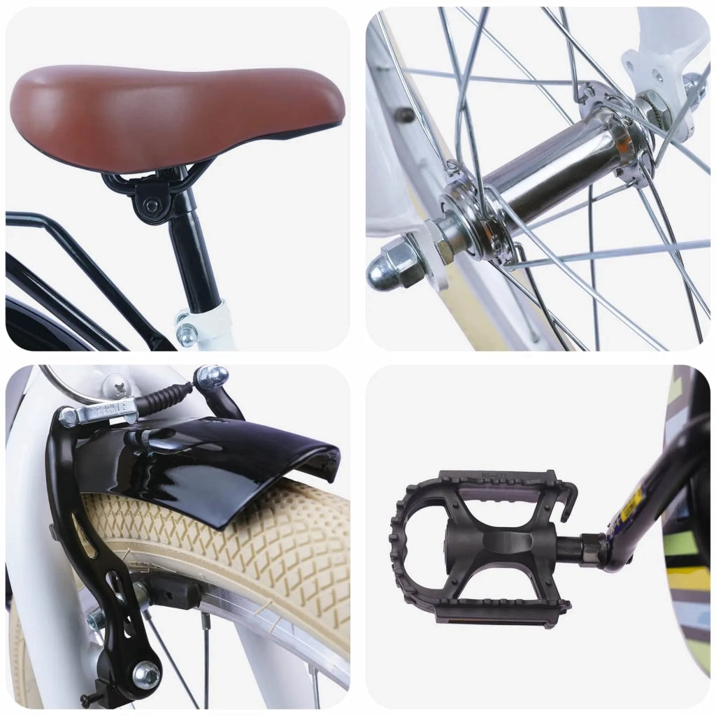 Bicicletta per Bambini 24 Pollici per 8-12 anni Bianco 42009500