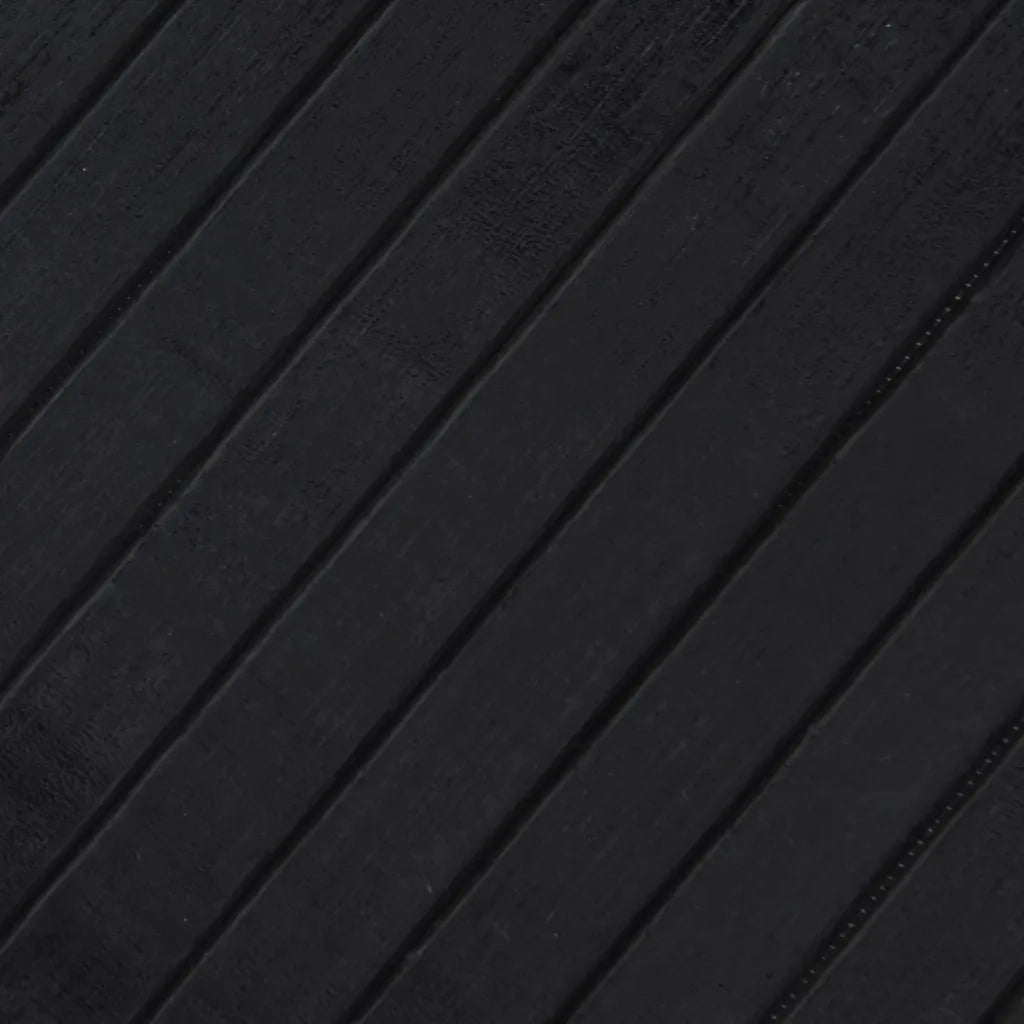 Tappeto Rettangolare Nero 80x1000 cm in Bambù 376930