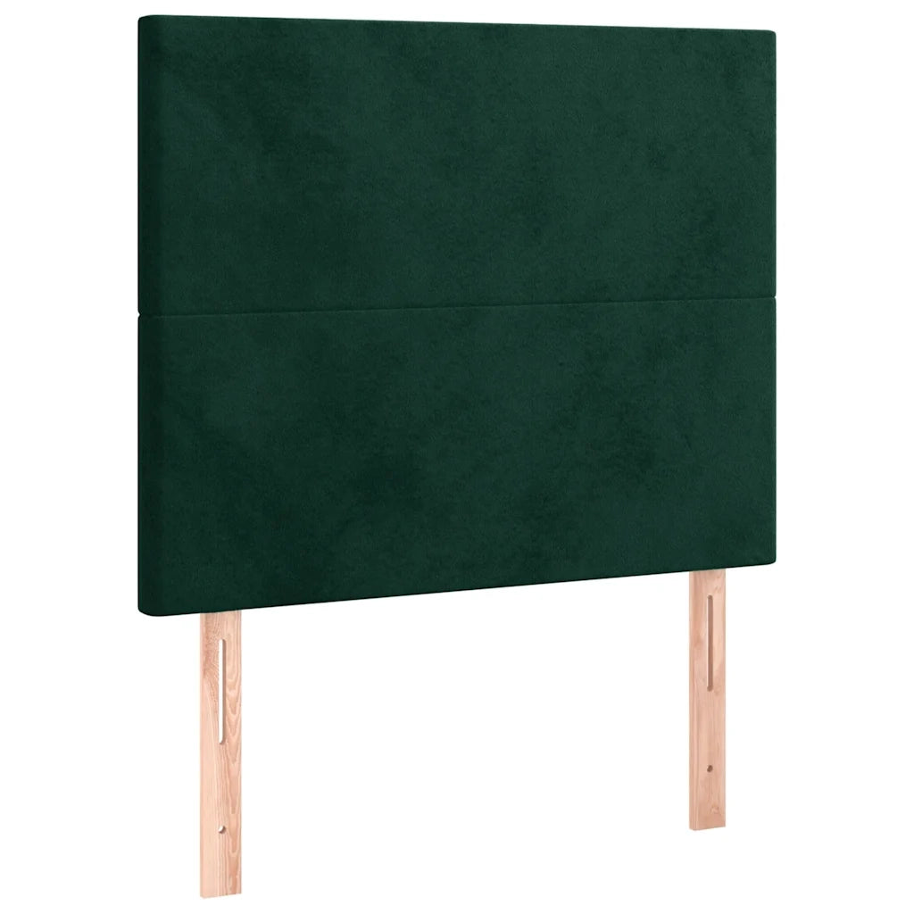 Testiera | Testata Verde Scuro 90x5x118/128 cm Velluto