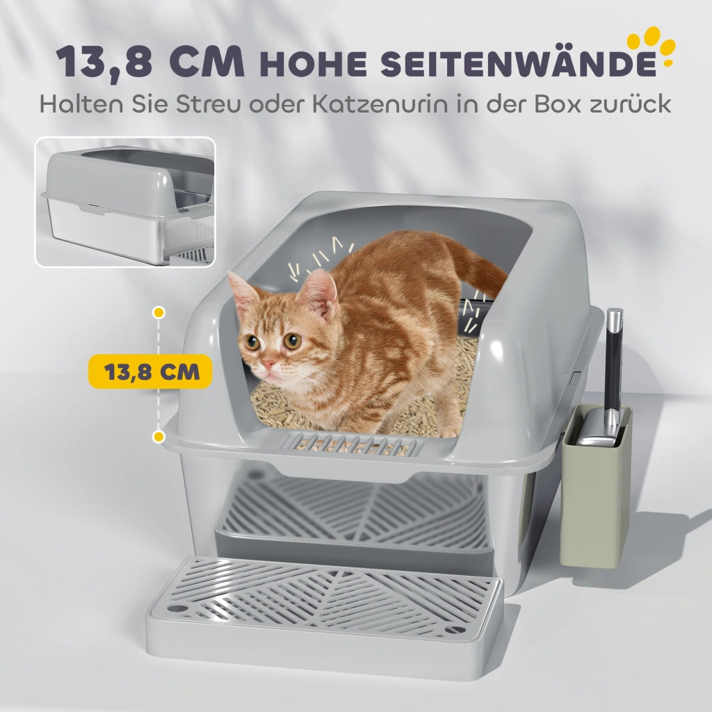 Casetta per Gatti con Contenitore ¨C Minimal ¨C Grigio Chiaro