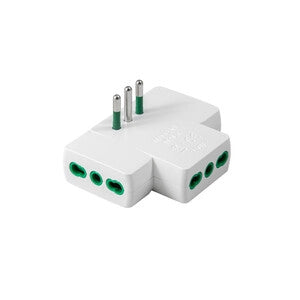 FME 87225RM ADATTATORE PIATTO 10A 3PR BIP C/LIMIT. BCO