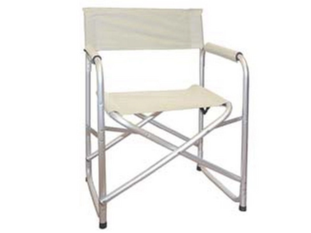 1pz sedia regista in alluminio bianca - cm.56x47x78h. cod:ferx.fer259774
