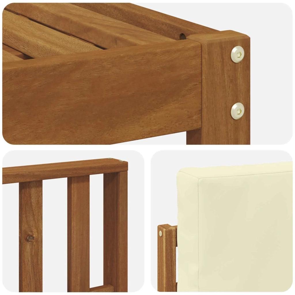 Set di divani da esterno con cuscino 8 pcs Naturale e Crema 3366108