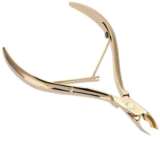 Taglierino Professionale in Acciaio Inossidabile - Manici Ergonomici - Formato Compattibile - Per Capelli Morti - Colore Oro - Taglierino per Capelli