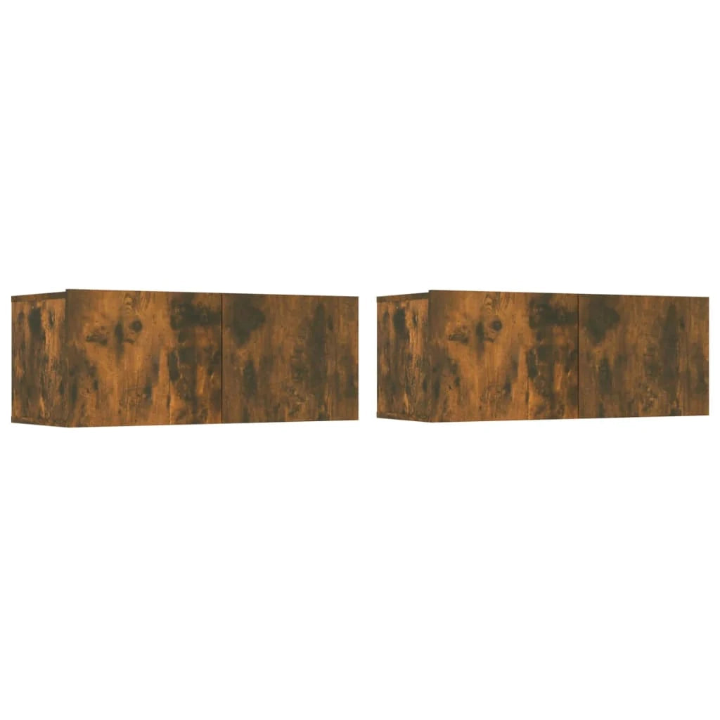 Set di mobili da 6 pezzi tra cui armadio credenza mobile TV soggiorno/camera da letto salotto rovere affumicato legno ingegnerizzato marrone 02_0025106