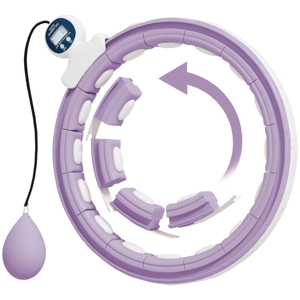 Cerchio Hula Hoop Massaggio ¨C Minimal ¨C 76-113 cm 16 segmenti viola