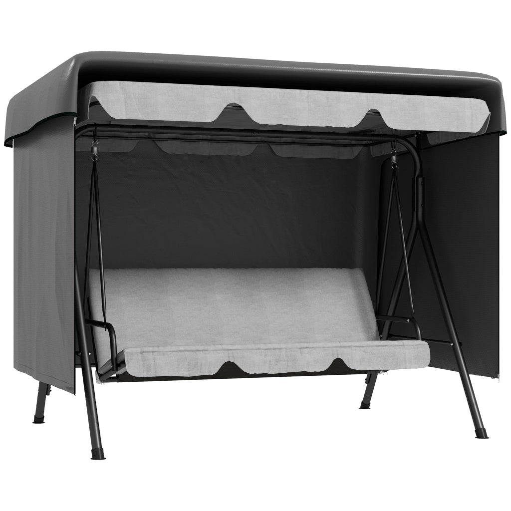 Copertura per dondolo da giardino 3 posti ¨C Minimal ¨C grigio scuro 215x155x150cm