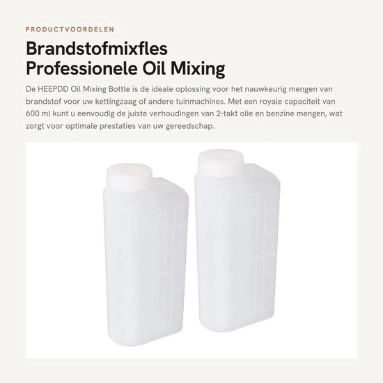 Mischione di Carburante 600ML - Mischione per Motoseghe a 2 Tempi - Plastica Nylon Professionale - Alta Precisione - Adatto per Motoseghe a Catena - Progettazione Duratura - Mischione di Carburante