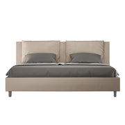 BS COM Letto contenitore imbottito 180x190 similpelle tortora