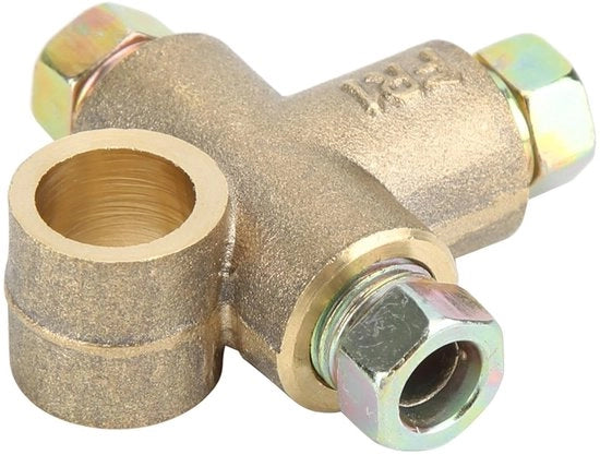 Tubo di Connettore 10 Mm - Fitting di Rilievo - Blocco di Distribuzione a 3 Vie - Progetto Leggero - Alta Compatibilità - Facile da Utilizzare - Connettore di Rilievo