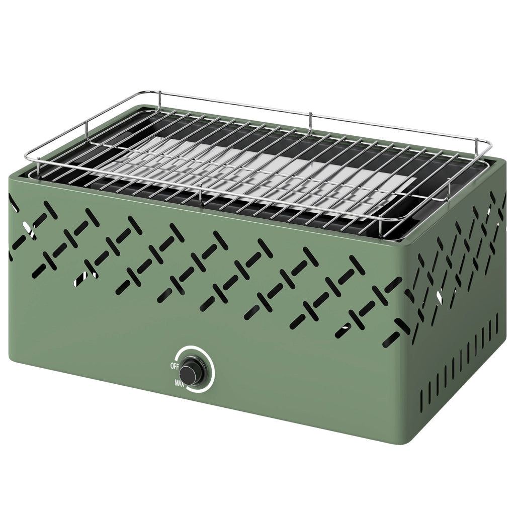 Barbecue a Carbone con Ventilatore ¨C Minimal ¨C Verde 45.5x29x21 cm