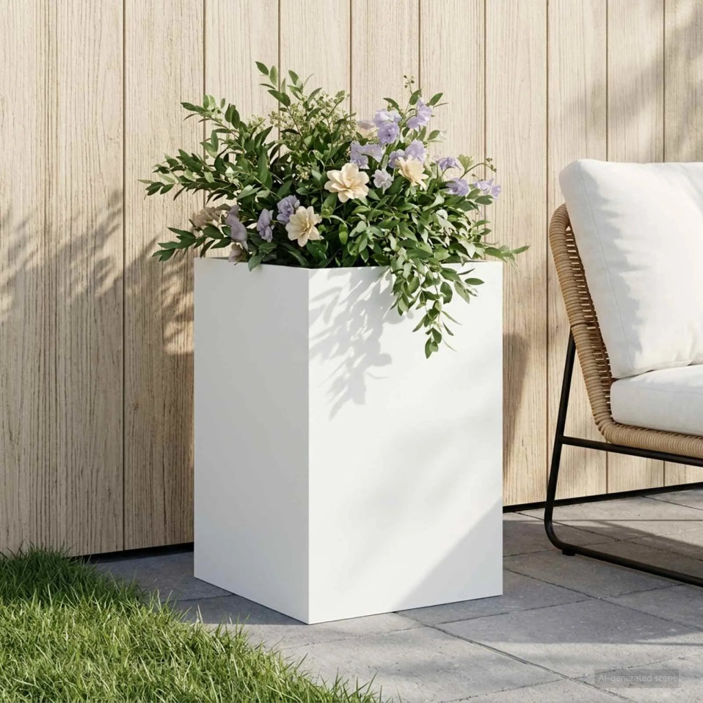 Vaso da giardino Bianco 40 x 40 x 60 cm 8005877